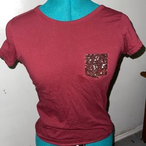 Burgundy GUESS shirt